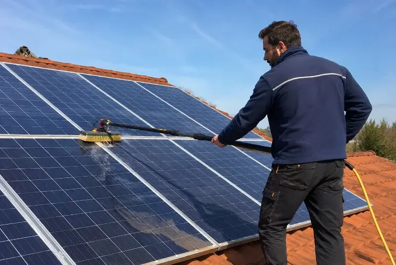 Nettoyage et entretien de panneaux solaires au Lion-d'Angers